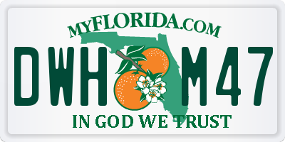 FL license plate DWHM47