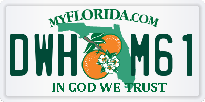 FL license plate DWHM61
