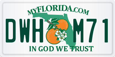 FL license plate DWHM71