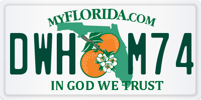 FL license plate DWHM74