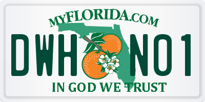 FL license plate DWHN01
