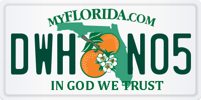 FL license plate DWHN05