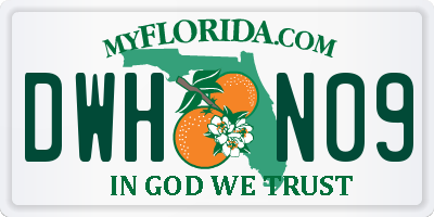 FL license plate DWHN09