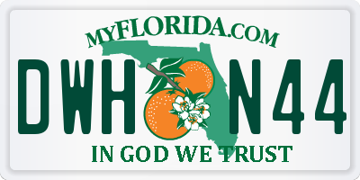 FL license plate DWHN44