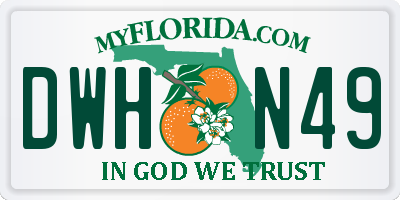 FL license plate DWHN49