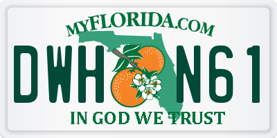 FL license plate DWHN61
