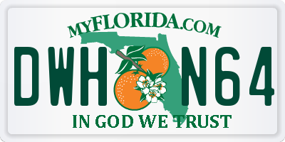 FL license plate DWHN64