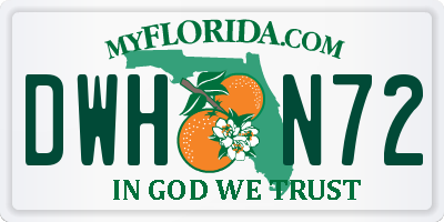 FL license plate DWHN72