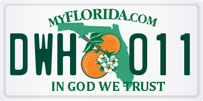 FL license plate DWHO11