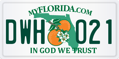 FL license plate DWHO21