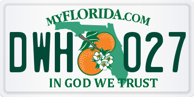 FL license plate DWHO27