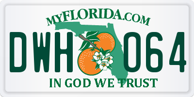 FL license plate DWHO64
