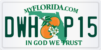 FL license plate DWHP15