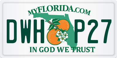 FL license plate DWHP27