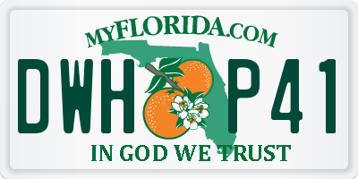FL license plate DWHP41