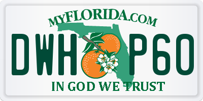 FL license plate DWHP60