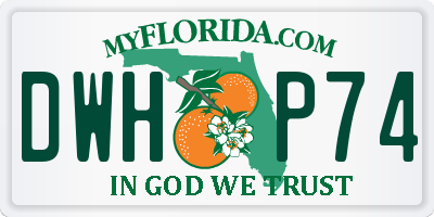 FL license plate DWHP74