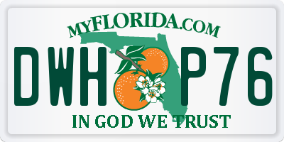 FL license plate DWHP76