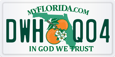 FL license plate DWHQ04