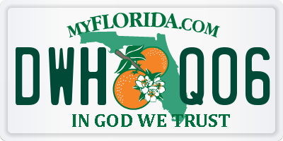 FL license plate DWHQ06