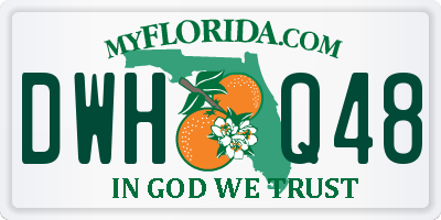 FL license plate DWHQ48