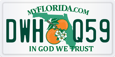 FL license plate DWHQ59
