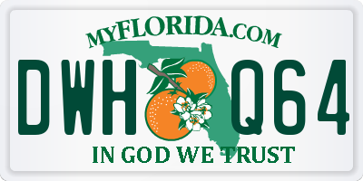 FL license plate DWHQ64