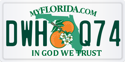 FL license plate DWHQ74