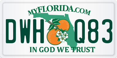 FL license plate DWHQ83