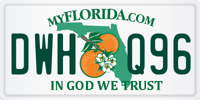 FL license plate DWHQ96