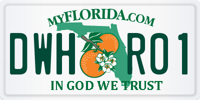 FL license plate DWHR01