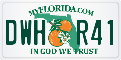 FL license plate DWHR41