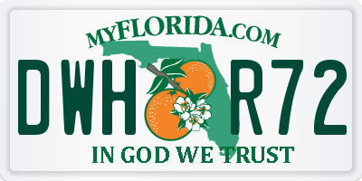 FL license plate DWHR72