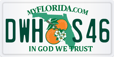 FL license plate DWHS46