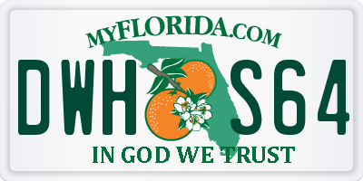 FL license plate DWHS64