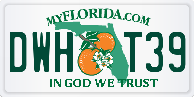 FL license plate DWHT39