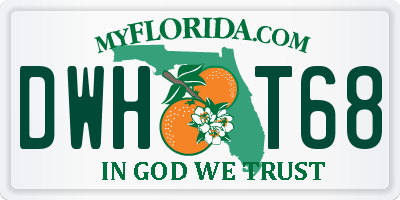 FL license plate DWHT68