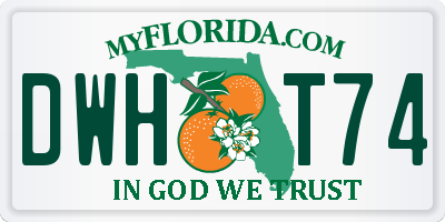 FL license plate DWHT74
