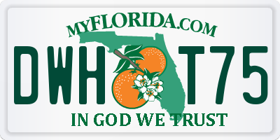 FL license plate DWHT75