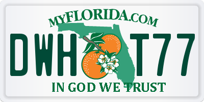 FL license plate DWHT77