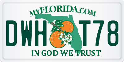 FL license plate DWHT78