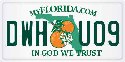 FL license plate DWHU09