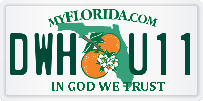 FL license plate DWHU11