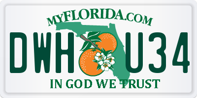 FL license plate DWHU34