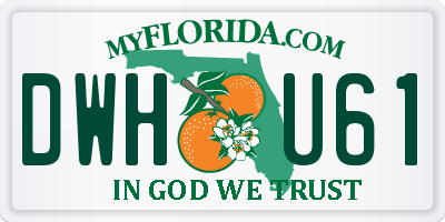 FL license plate DWHU61