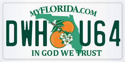 FL license plate DWHU64