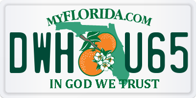 FL license plate DWHU65
