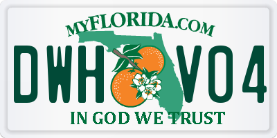 FL license plate DWHV04
