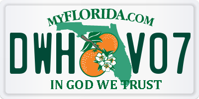 FL license plate DWHV07