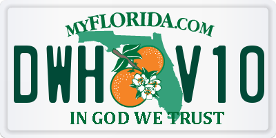FL license plate DWHV10